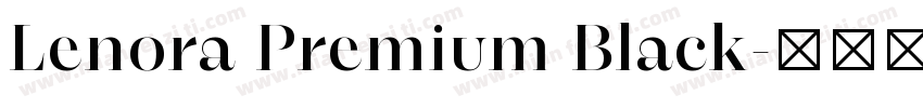 Lenora Premium Black字体转换